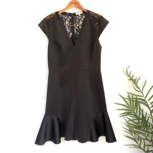 Rebecca Taylor Little Black Fit Flare Dress